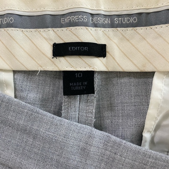 Gray Pleated Cuffed Shorts by Express size 10 - Picture 4 of 11